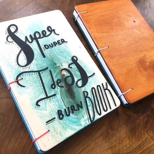 Minimalist wooden notebook design