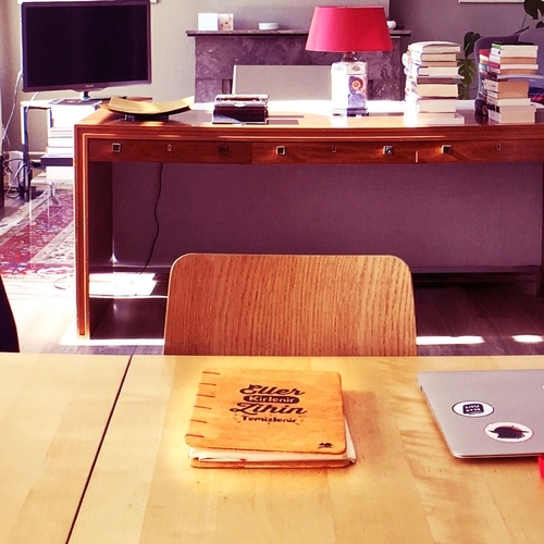 Minimalist wooden notebook design